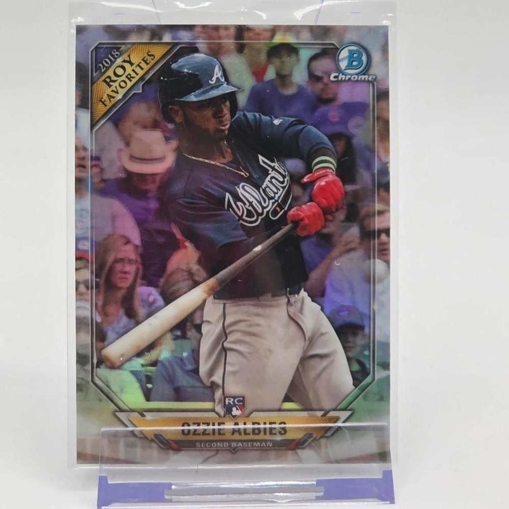 2018 Bowman Chrome Ozzie Albies Rookie Card ROYF-OA ROY Favorites Atlanta Braves